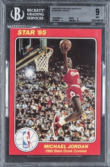 1985/86 Star Slam Dunk Supers 5" x 7" #5 Michael Jordan - BGS MINT 9